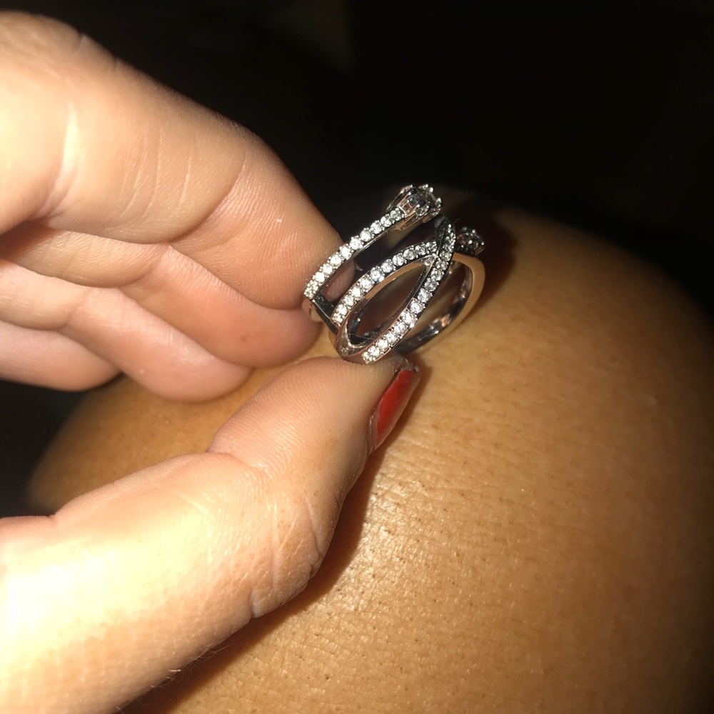 Swarovski Crystal Stack Ring - image 3